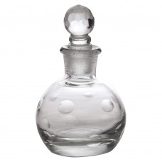 Luna Bazaar Glass Perfume Bottle (3.5-Inch, Ivana Design, Clear)   